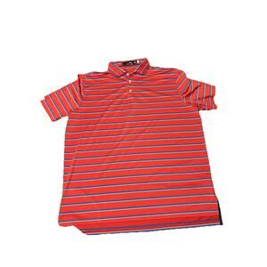 RLX Ralph Lauren Polo Shirt Mens XL Red Stripe Golf Stretch Performance Wicking